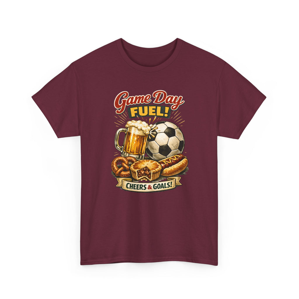 Game Day Fuel Soccer T-Shirt — Cheers & Goals Snack & Beer Graphic Tee