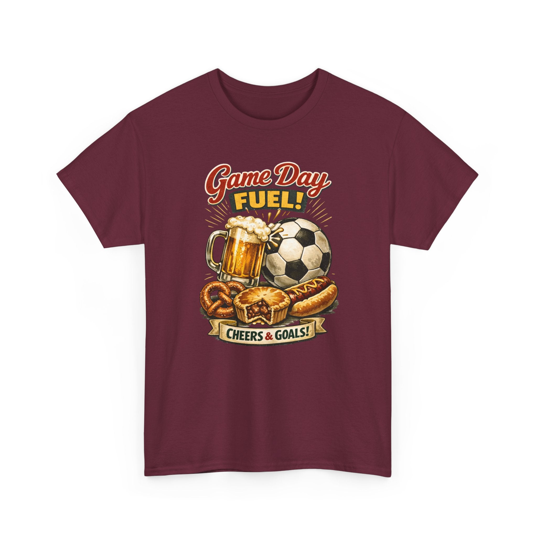 Game Day Fuel Soccer T-Shirt — Cheers & Goals Snack & Beer Graphic Tee