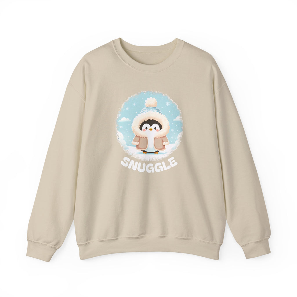 Snuggle Penguin Crewneck Sweatshirt — Cute Winter Cozy Pullover