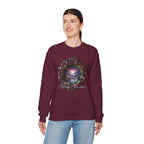 Christmas Wreath Crewneck Sweatshirt — Vintage Winter Scene Christmas Wishes