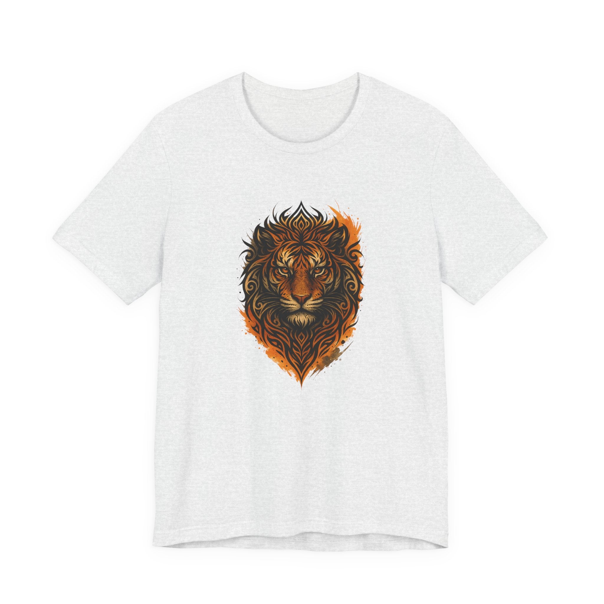 Tiger Flame Graphic T-Shirt — Tribal Tiger Head Design