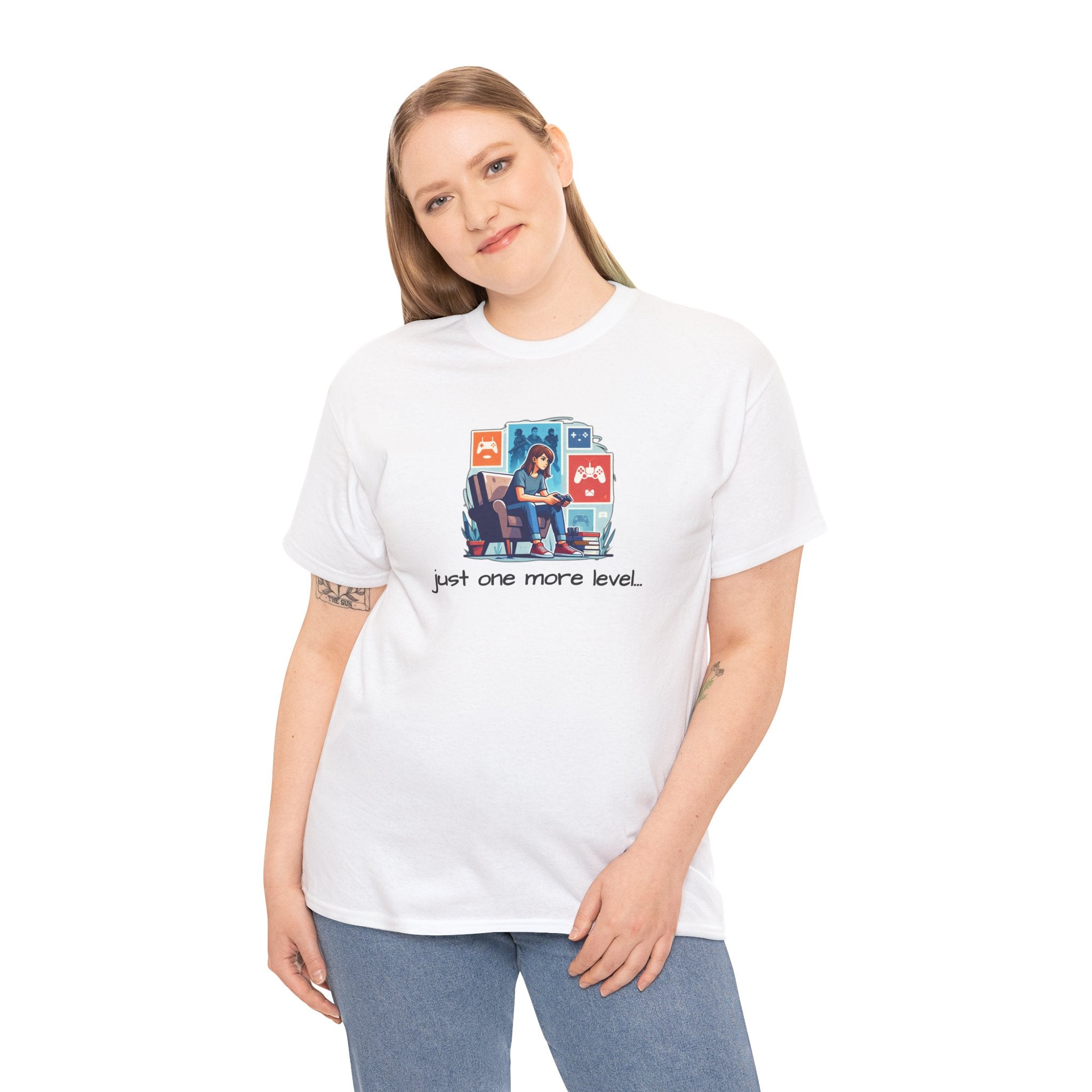 Girl Gamer Arcade T‑Shirt — "Just One More Level" Retro Video Game Tee