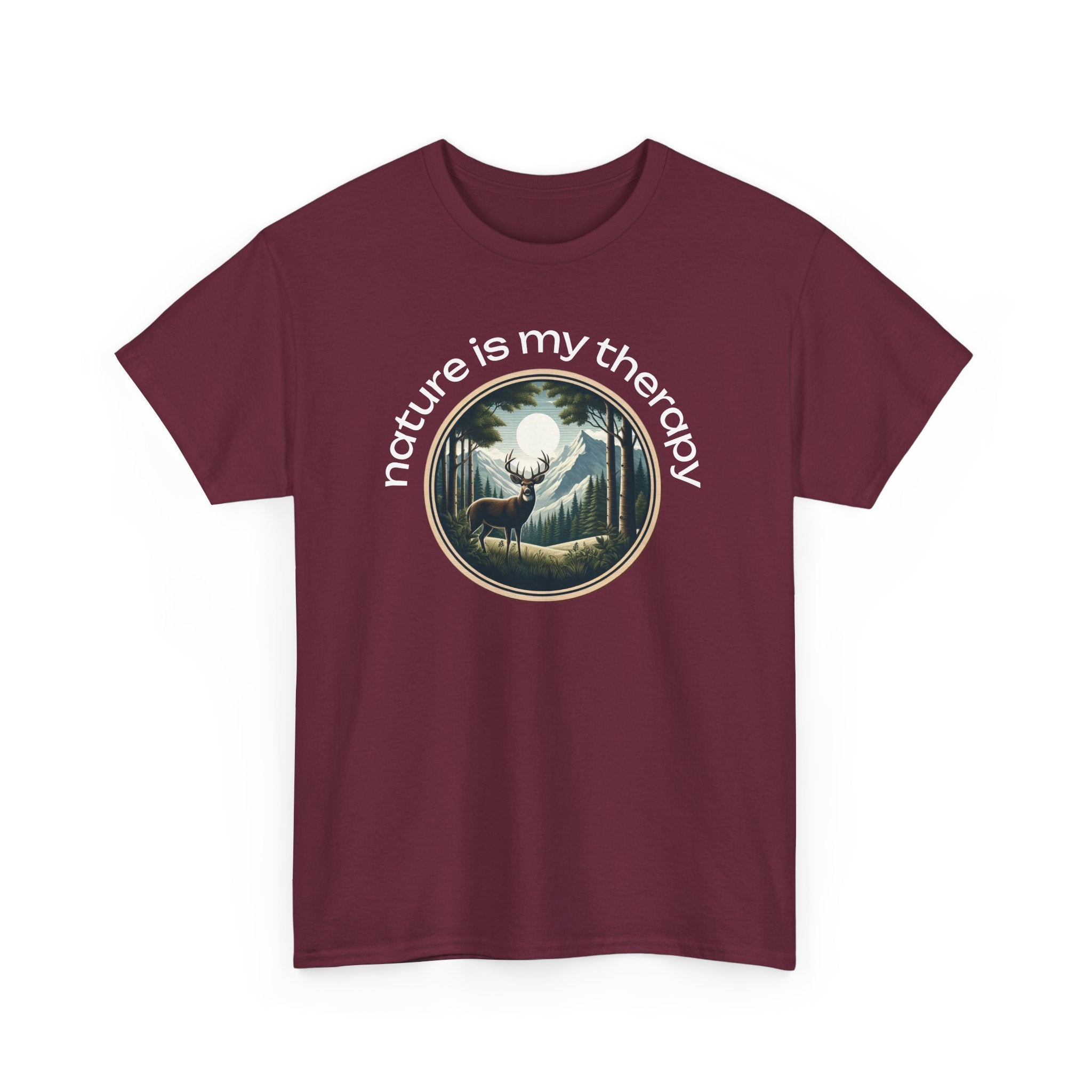 Nature Is My Therapy T-Shirt — Forest Meditation Graphic Tee