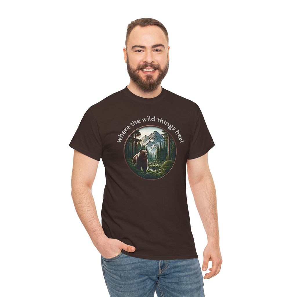Where the Wild Things Heal - Outdoor Meditation T-Shirt