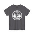 Gray t-shirt with 'Take the High Path' graphic design on a white background