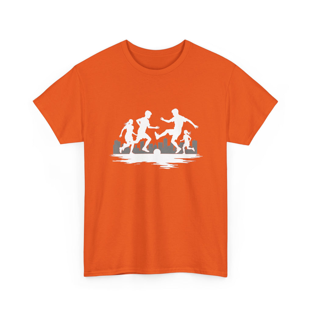Youth Playing Soccer Silhouette Tee – Fun Outdoor Play Graphic T‑Shirt