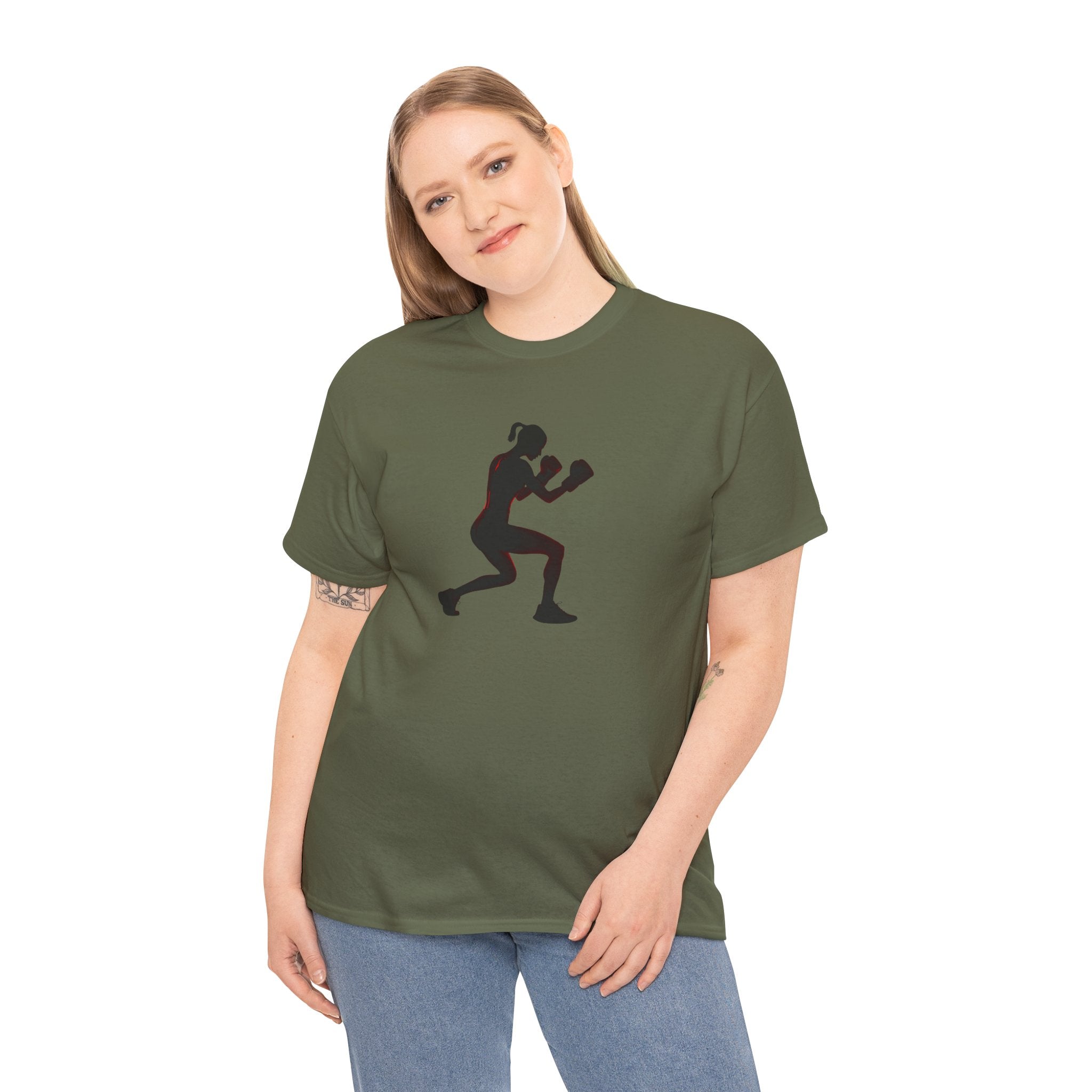 Boxing Silhouette T-Shirt — Women's Boxer Workout Tee