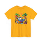 Beach Shark Hammock T‑Shirt — Tropical Summer Vibes Graphic Tee