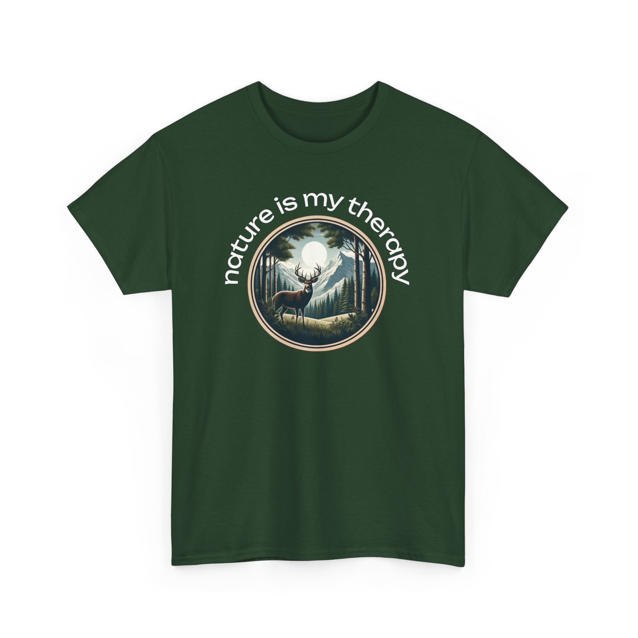 Nature Is My Therapy T-Shirt — Forest Meditation Graphic Tee