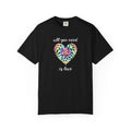 Rainbow Heart Tie-Dye Style T-Shirt — "All You Need Is Love" Graphic Tee