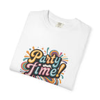 Party Time! Graphic T-Shirt — Retro Colorful Celebration Tee