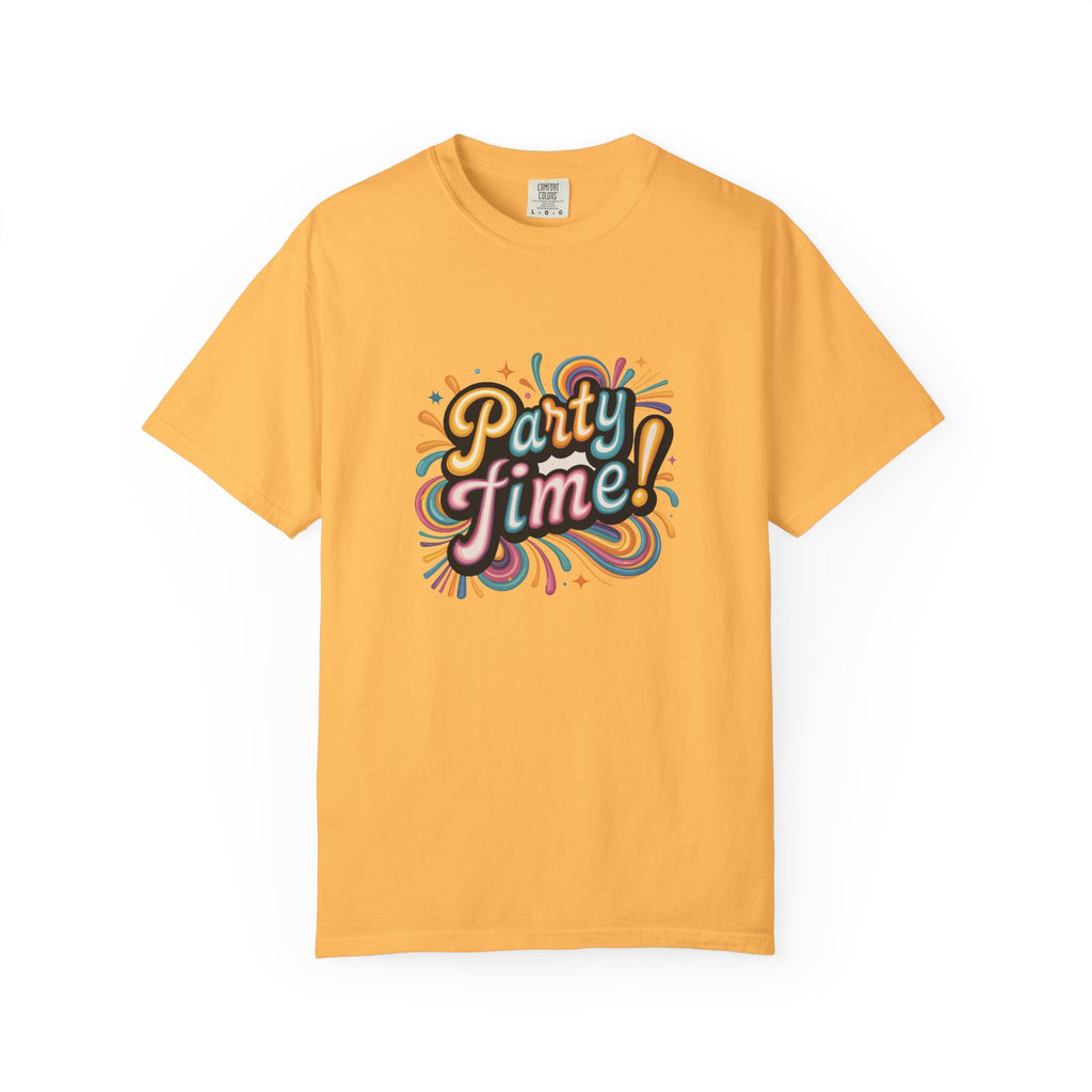 Party Time! Graphic T-Shirt — Retro Colorful Celebration Tee
