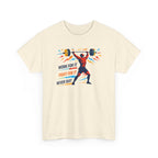 Weightlifting Motivation Tee — “Work For It, Fight For It, Never Quit” Gym Shirt