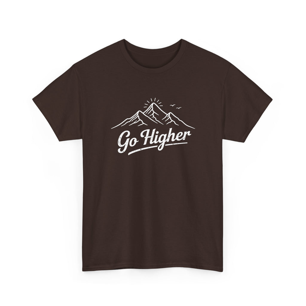 Go Higher Mountain Tee — Inspirational Outdoor Hiking  Climbing Graphic T-Shirt