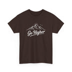 Go Higher Mountain Tee — Inspirational Outdoor Hiking  Climbing Graphic T-Shirt