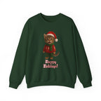 Christmas Kitten Sweatshirt – 'Happy Holidays!' Cute Cat Holiday Crewneck