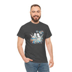 Silhouette Musicians Tee - Artistic Swirl Music Graphic Shirt