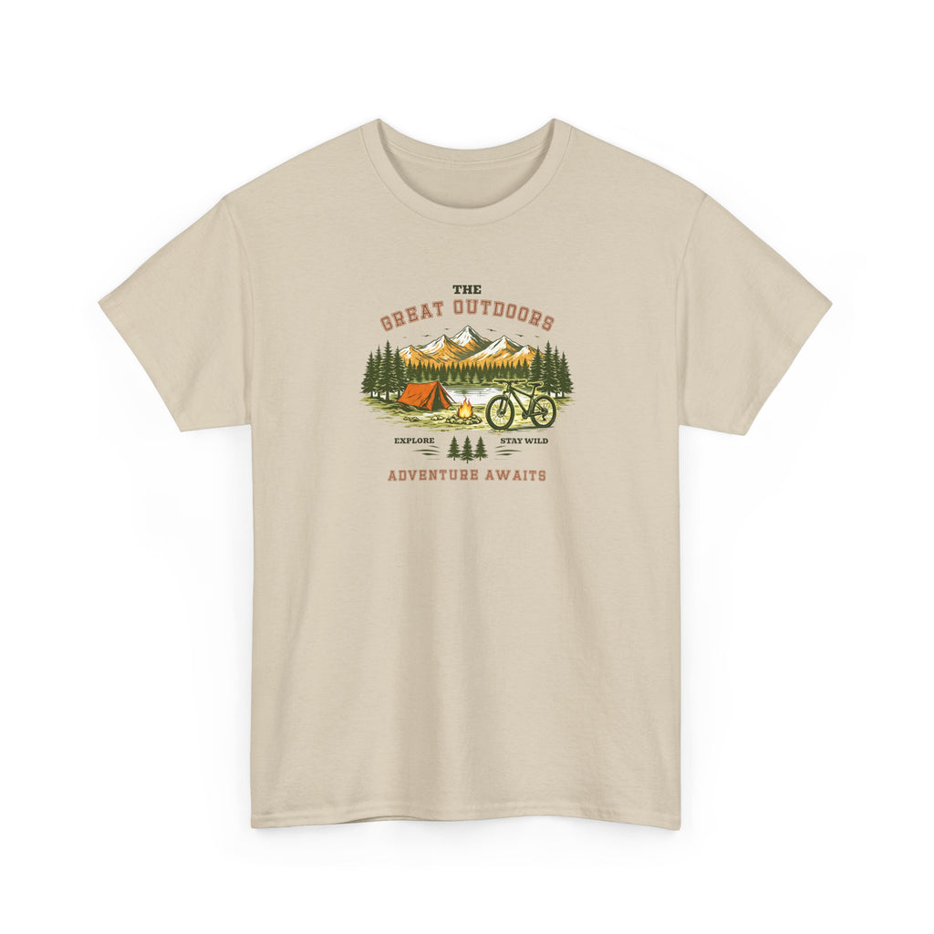 Outdoor Adventure T-Shirt — "The Great Outdoors"  Bike Nature Camping Tee