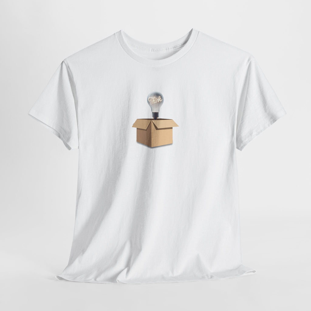 T-Shirt — Lightbulb Idea Think Outside The Box Graphic Tee