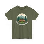 Hiking T-Shirt — 'I'd Rather Be Hiking' Mountain & Camping Graphic Tee