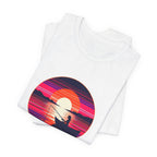 Sunset Fishing T‑Shirt — Retro Ocean Silhouette Tee Woman Fishing