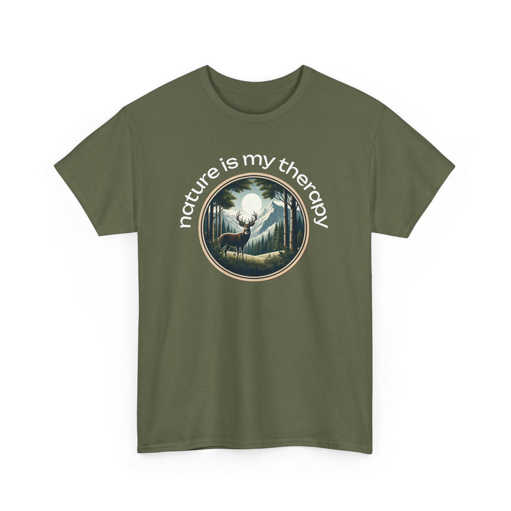 Nature Is My Therapy T-Shirt — Forest Meditation Graphic Tee