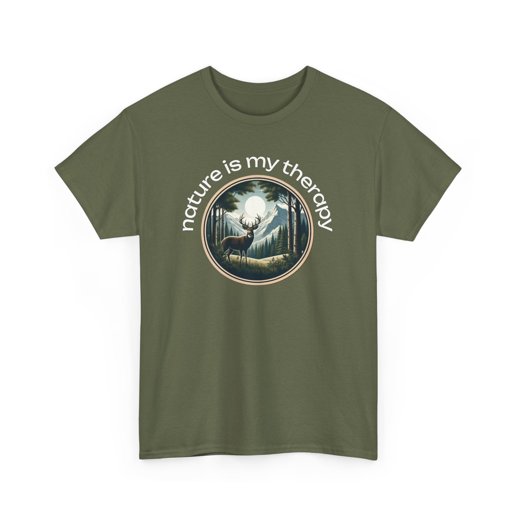 Nature Is My Therapy T-Shirt — Forest Meditation Graphic Tee