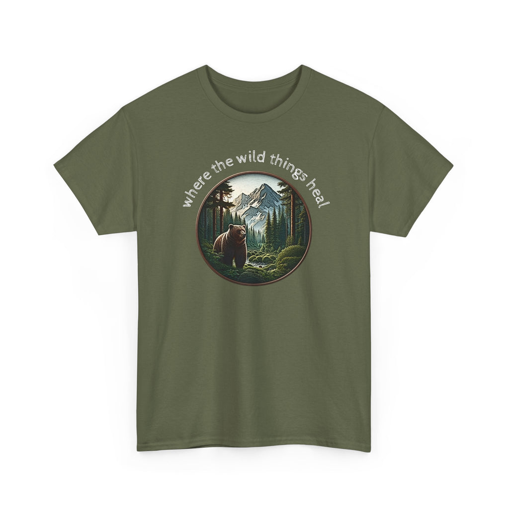 Where the Wild Things Heal - Outdoor Meditation T-Shirt