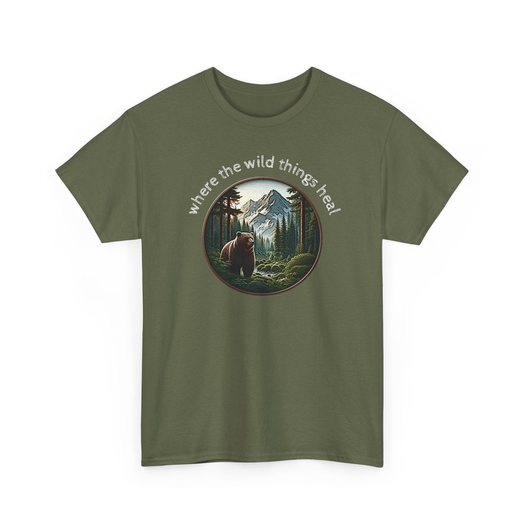 Where the Wild Things Heal - Outdoor Meditation T-Shirt