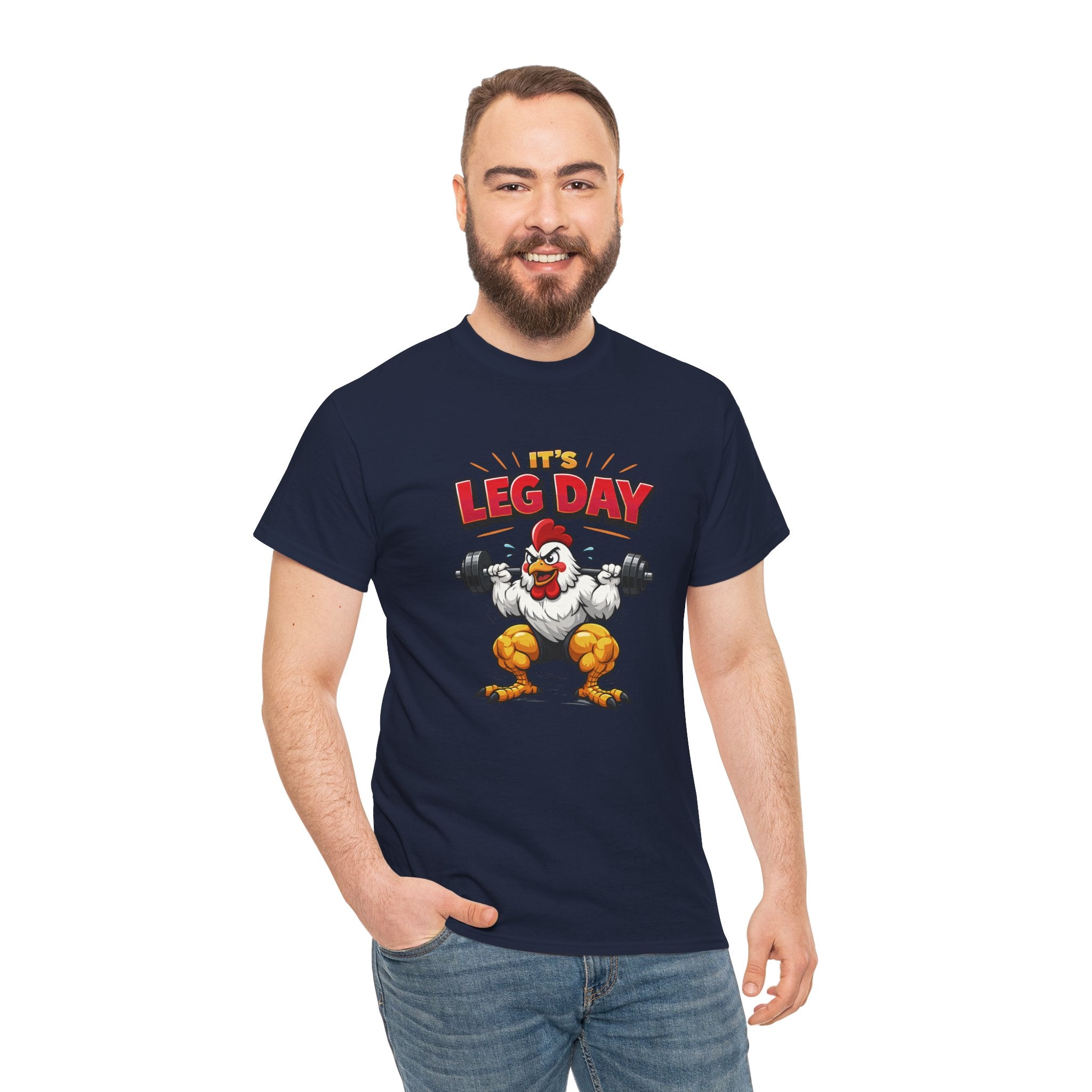 It's Leg Day T-Shirt — Funny Gym Chicken Workout Tee