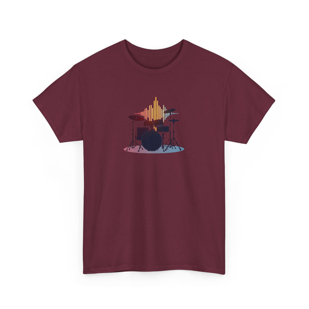 Drum Kit Graphic Tee — Minimalist Drummer Shirt for Musicians & Music Lovers