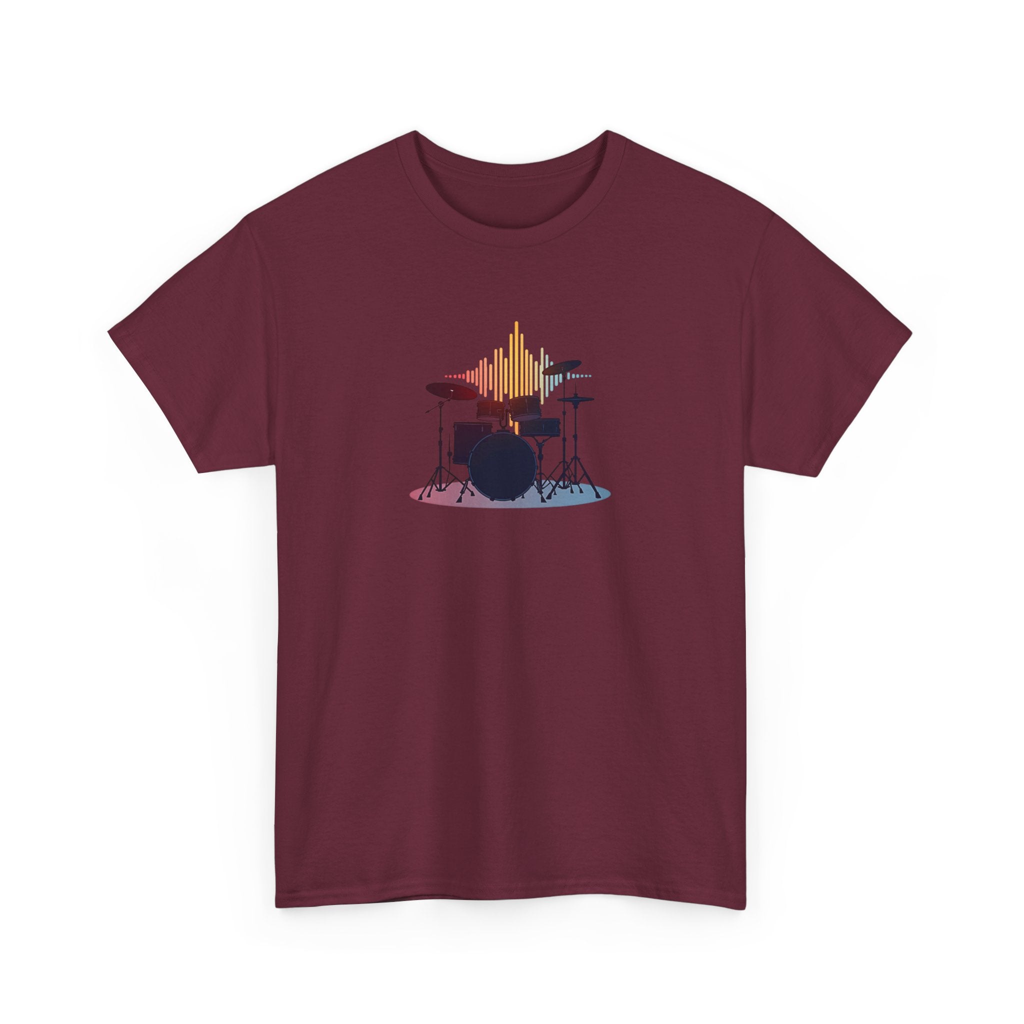 Drum Kit Graphic Tee — Minimalist Drummer Shirt for Musicians & Music Lovers