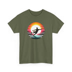 Football Soccer Silhouette Tee — Retro Sunset Soccer T-Shirt