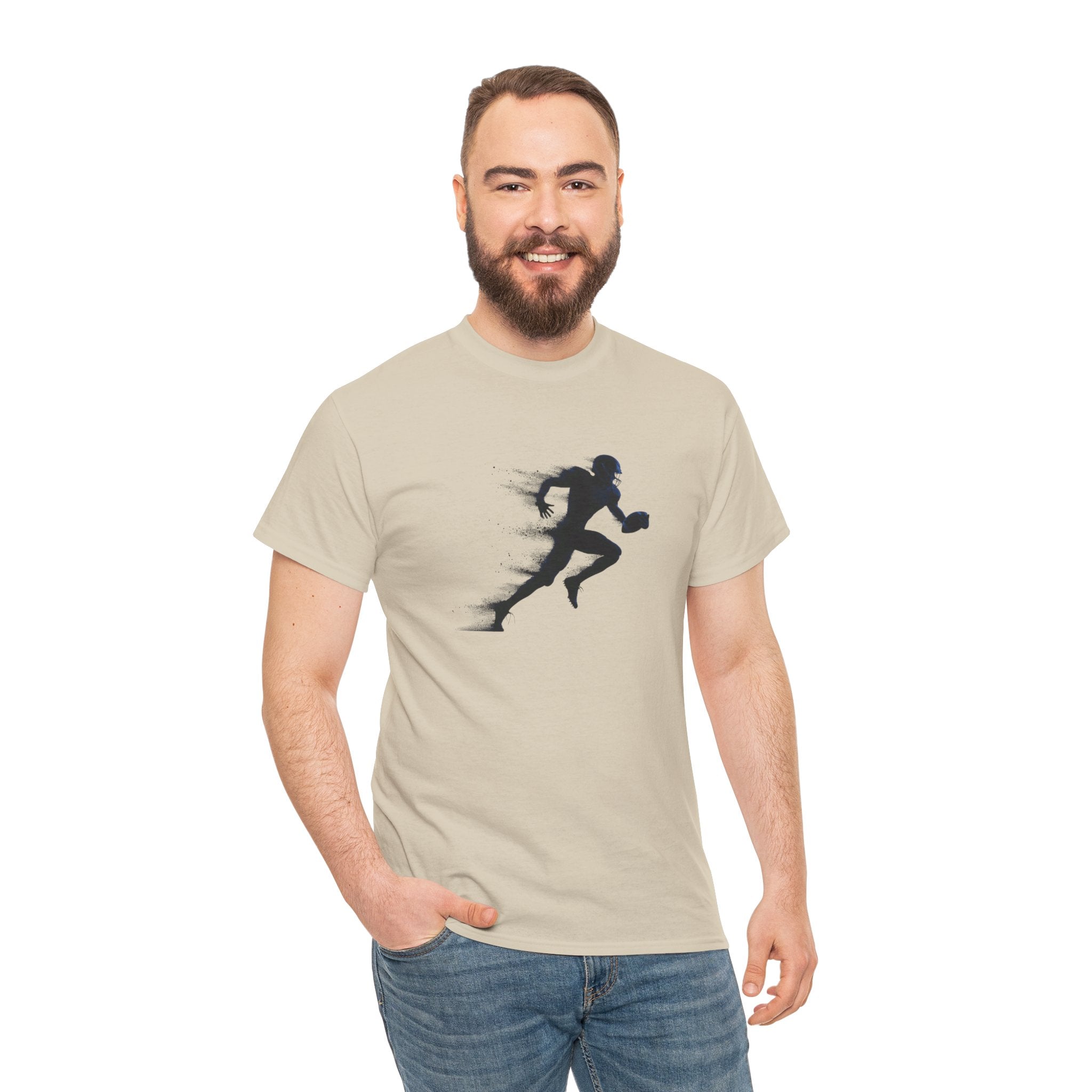 Football Silhouette T‑Shirt — American Football Athletic Graphic Tee