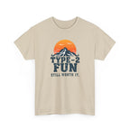 Type‑2 Fun Mountain T‑Shirt — "Type-2 Fun Still Worth It" Retro Sunset Tee