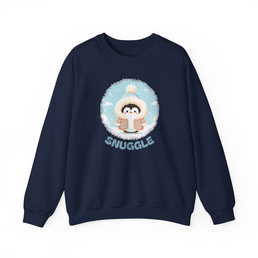 Snuggle Penguin Crewneck Sweatshirt — Cute Winter Cozy Pullover