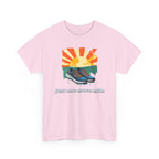 Running Tee — "Just One More Mile" Sunrise Graphic Shirt