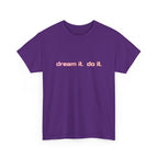 Dream It Do It T-Shirt — Minimal Motivational Tee Red Orange