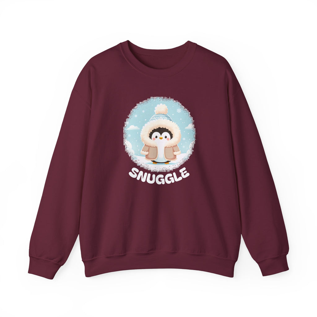 Snuggle Penguin Crewneck Sweatshirt — Cute Winter Cozy Pullover