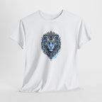 Tiger T-Shirt — Intricate Blue And White Tiger Graphic Tee