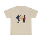 Music Lovers T‑Shirt – Guitarist & Singer Silhouette with Colorful Soundwave