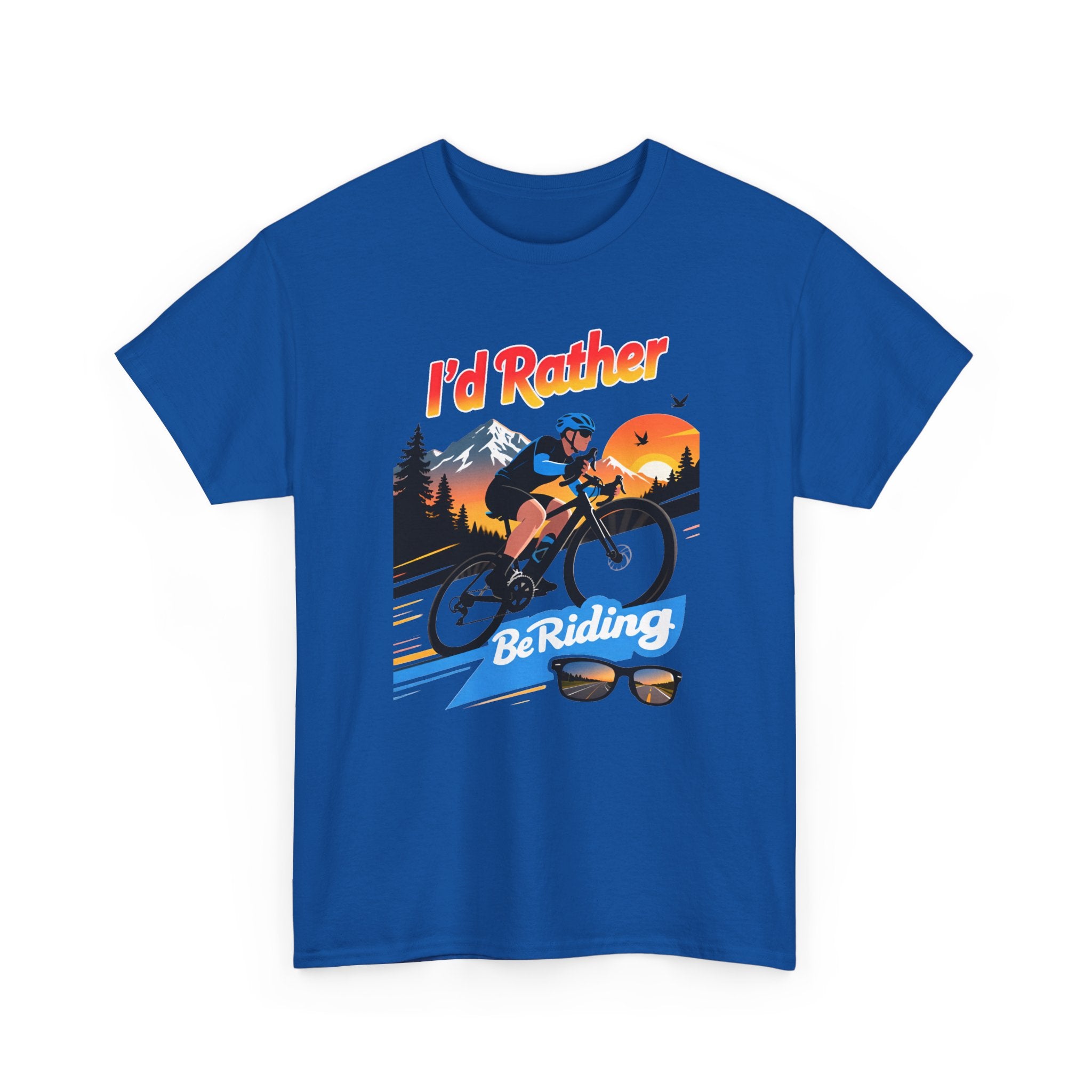 Cycling T-Shirt — "I'd Rather Be Riding" Graphic Tee