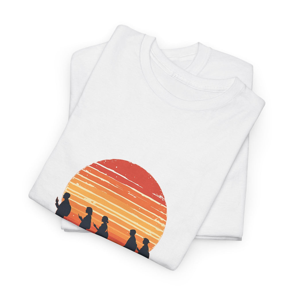 Sunset Smartphone Zombies T-Shirt — Retro Graphic Tee