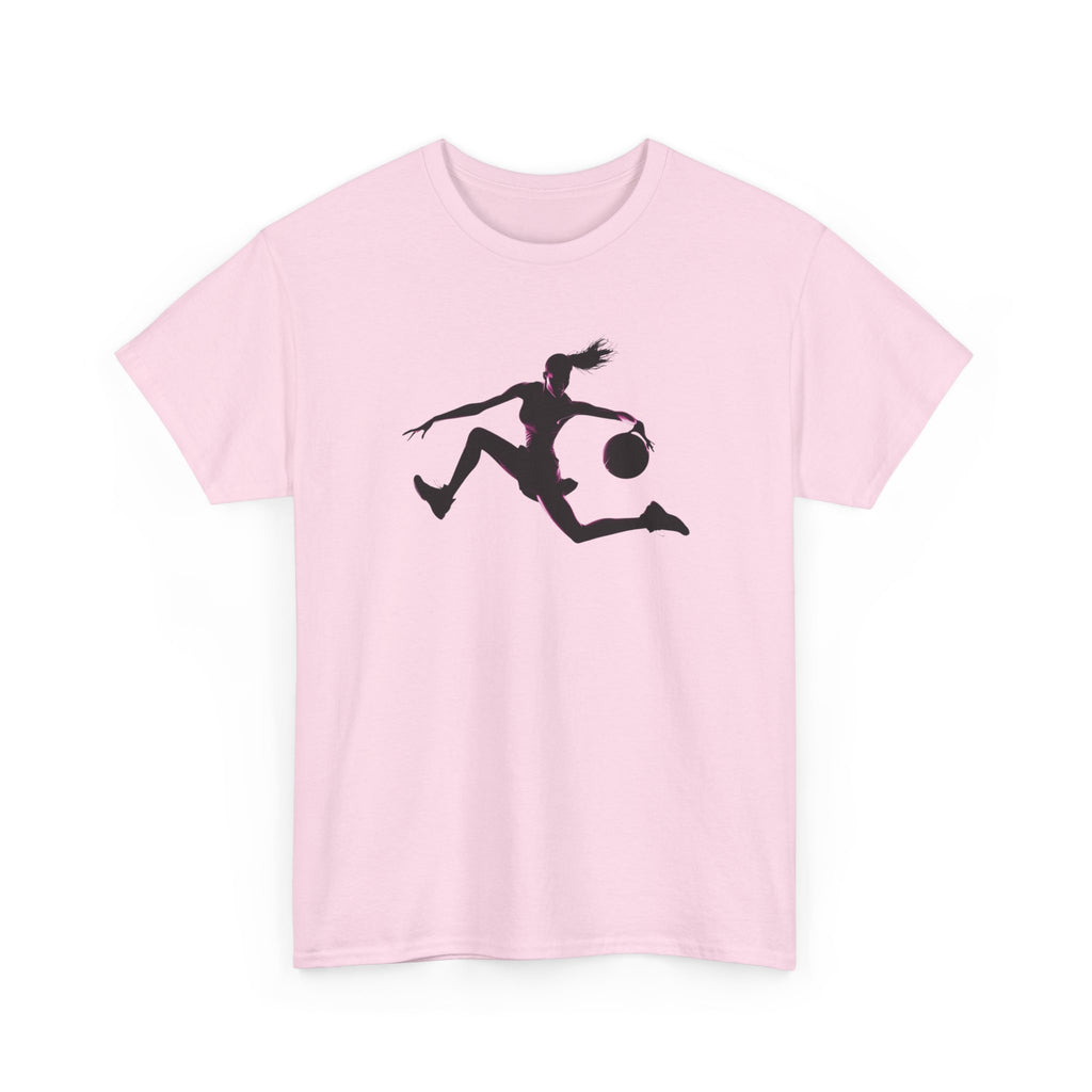 Basketball Player Silhouette T-Shirt — Dynamic Graphic Tee for Basketball Fans
