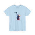 Saxophone Watercolor Tee — Artistic Jazz Instrument Shirt