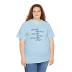 Resist T‑Shirt — 'power defiance persist dignity progress stand' Minimalist Protest Tee