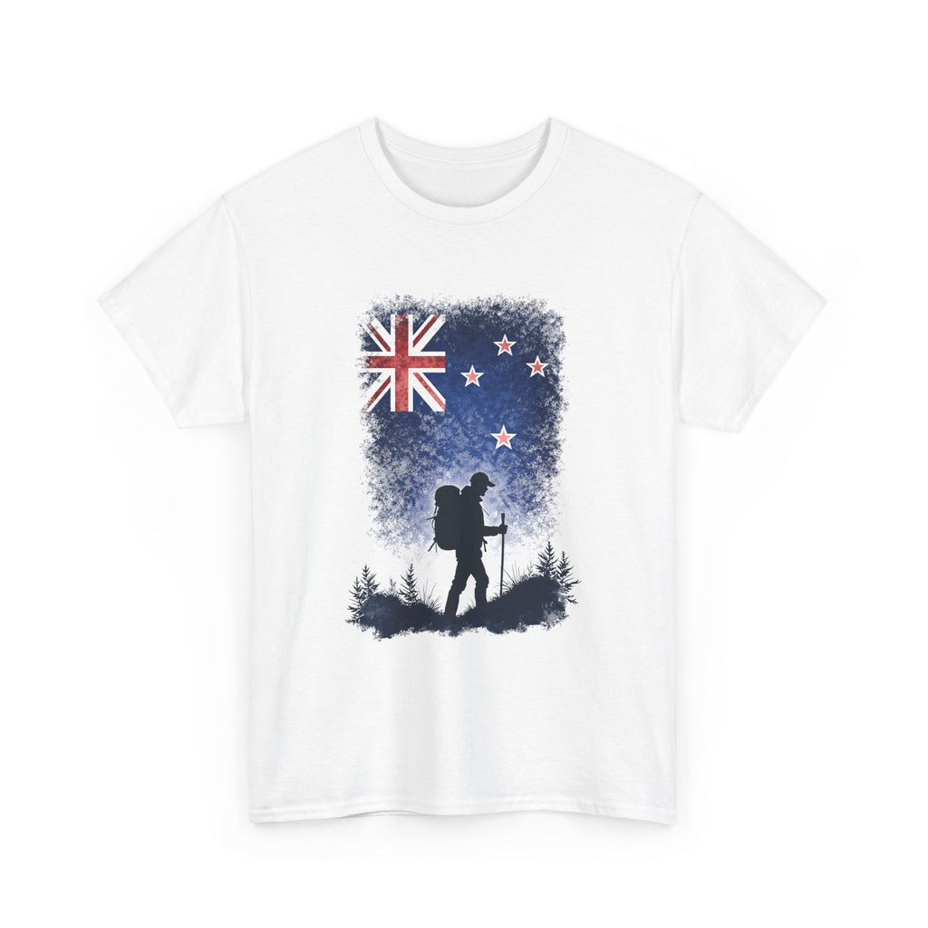 New Zealand Hiker T-Shirt — Hiking Silhouette Tee