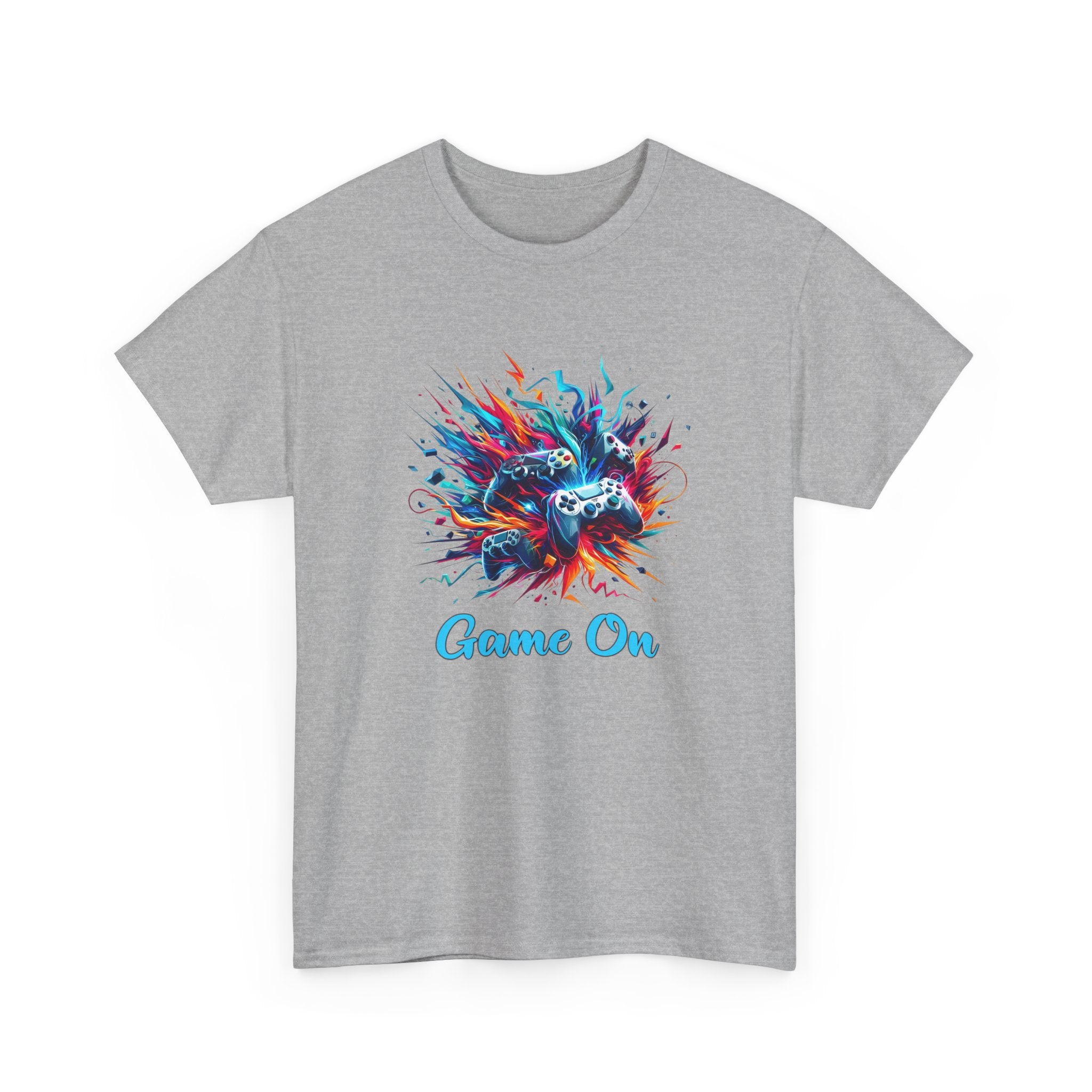 Gaming T-Shirt — 'Game On' Color Splash Controller Tee