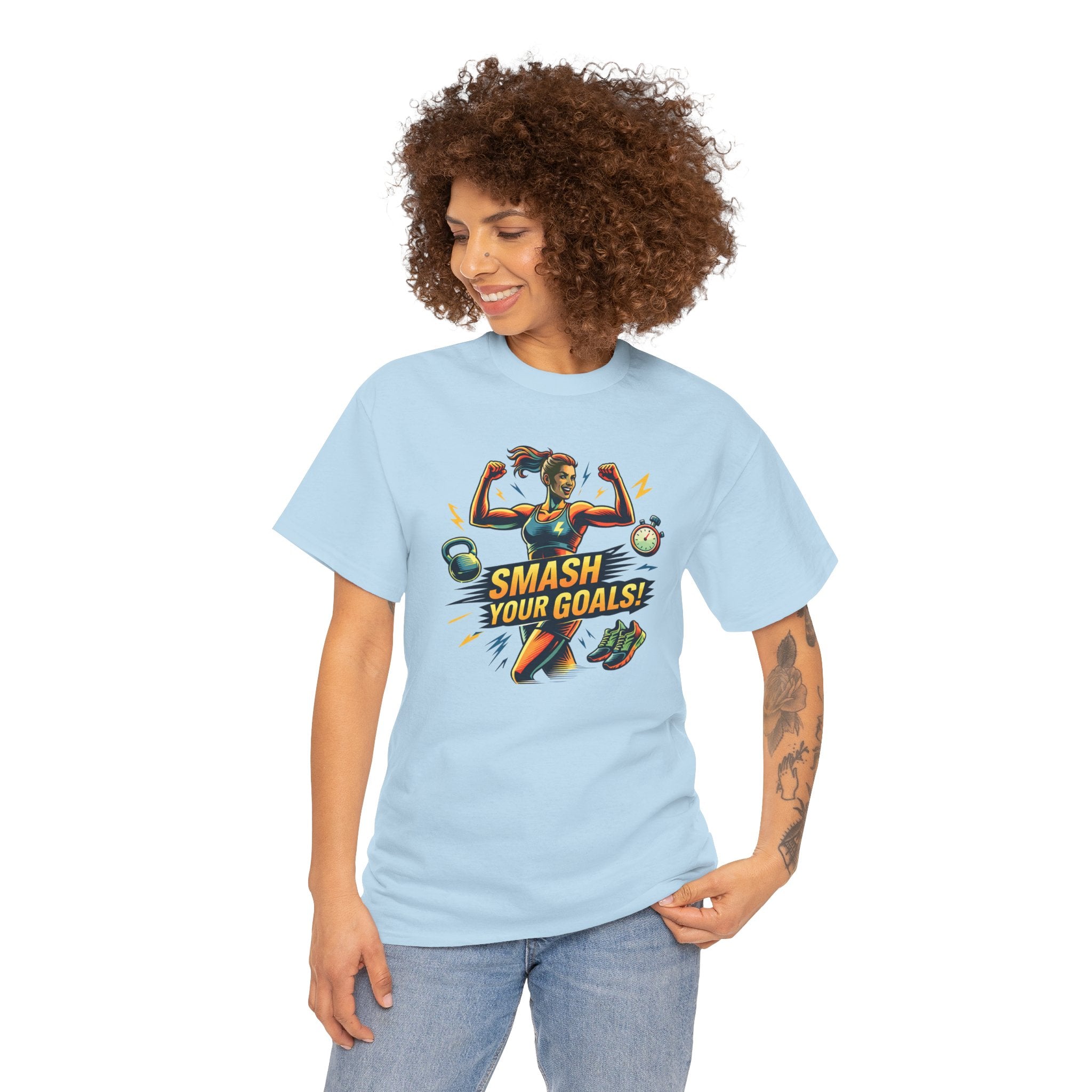 Smash Your Goals T‑Shirt — Motivational Fitness Tee