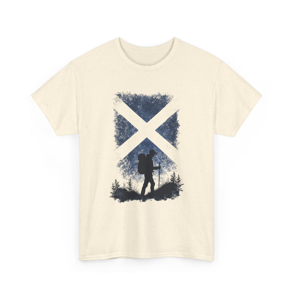 Hiker Scotland Flag T-Shirt — Scottish Hiking Graphic Tee